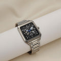 Titan 90162QM01 Shaped Automatics Automatic Watch with Anthracite Dial and Grey Stainless Steel Strap for Men 40mm
