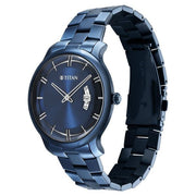 Titan 90170QM01 Blue dial watch with Blue Stainless Steel strap, official product gallery image 3