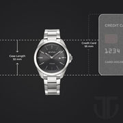 Titan 90177TM03 Black dial watch with Silver Titanium strap, official product gallery image 3