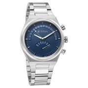 Titan 90180SM01 Classique Micromotors watch with blue dial and silver stainless steel strap, additional official product gallery view