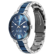 Titan 90189KM01 blue dial watch with two toned stainless steel strap — official gallery image 5