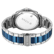 Titan 90189KM01 blue dial watch with two toned stainless steel strap — official gallery image 7