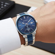 Titan 90189KM01 blue dial watch with two toned stainless steel strap — official gallery image 8