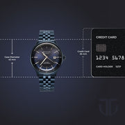 Titan 90201QM01 blue dial watch with blue stainless steel strap — official gallery image 4