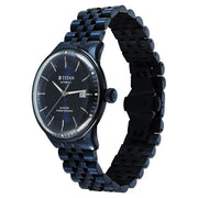Titan 90201QM01 blue dial watch with blue stainless steel strap — official gallery image 5