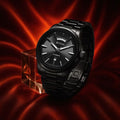 Titan 90209NM01 Astral Automatic Analog Watch with Sectoral Day and Date, Black Dial and Black Stainless Steel Strap for Men 43mm