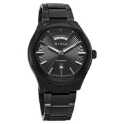 Titan 90209NM01 Astral watch with black dial and black stainless steel strap, additional official product gallery view