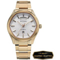 Titan 90209WM01 Astral Automatic Analog Watch with Silver Dial, Sectoral Day and Date and Rose Gold Stainless Steel Strap for Men 43mm