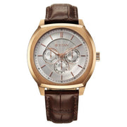 Titan 90213WL01 Regalia Arc watch with silver dial and brown strap, alternate product view