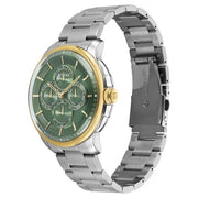 Titan 90217BM02 green dial watch with silver stainless steel strap — official gallery image 3