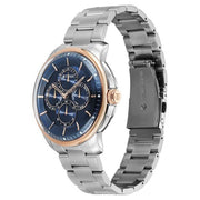 Titan 90217KM04 blue dial watch with silver stainless steel strap — official gallery image 3