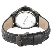 Titan 90217QL01 anthracite dial watch with black leather strap — official gallery image 5