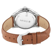 Titan 90217SL01 salmon dial watch with brown leather strap — official gallery image 5