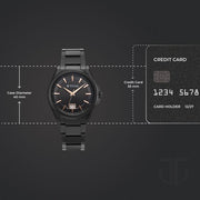 Titan 90219NM01 black dial watch with black stainless steel strap — official gallery image 4