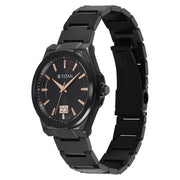 Titan 90219NM01 black dial watch with black stainless steel strap — official gallery image 5