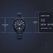 Titan 90219QM04 blue dial watch with blue stainless steel strap — official gallery image 4