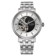 Titan 90222SM01 Ying Yang watch with silver and black dial and silver and rose gold strap, alternate product view