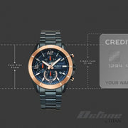 Titan 90253KM02 blue dial watch with blue strap, product size and case-dimensions image