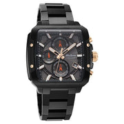 Titan 90254KM01 black dial watch with black strap, alternate product view showing the case and strap