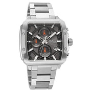 Titan 90254SM01 black dial watch with silver strap, alternate product view showing the case and strap
