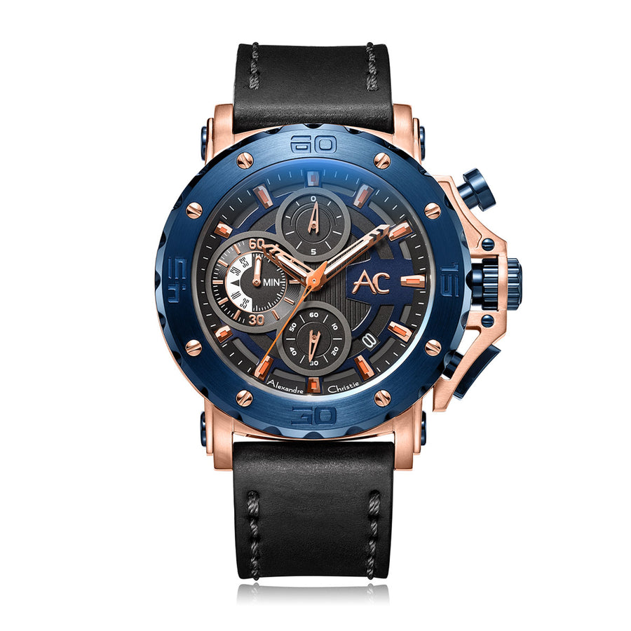 Alexandre Christie 9205MCLURBU Men's Chronograph Quartz Watch 47mm
