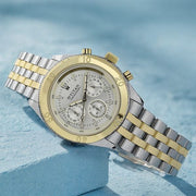 Titan 9324BM01 Titan Chronograph watch with silver dial and multicoloured strap, main product image