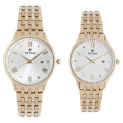 Titan 9400194201WM01 Bandhan couple watch set with paired dial, main product image