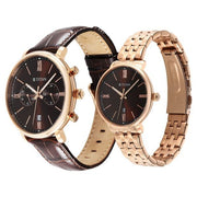 Titan 9400794207WZ02 Bandhan couple watch set with brown dial, additional product view