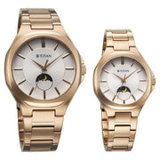 Titan 9400994209WM01 Bandhan couple watch set with silver dial, alternate product view