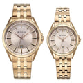 Titan 9401594215WM01 Modern Bandhan Quartz Analog Watch with Rose Gold Dial and Rose Gold Stainless Steel Straps for Couples 40mm and 32mm