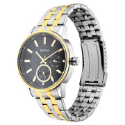 Titan 9441BM02 Regalia Opulent watch with black dial and two toned strap, official product view 3
