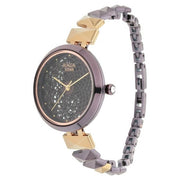 Titan 95121KM01 Raga Facets women's watch with brown dial and stainless steel strap, watch detail