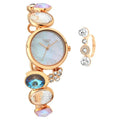 Titan 95128WM01F Raga Moments of Joy Quartz Analog Watch with Mother of Pearl Dial and Rose Gold Metal Strap for Women 27mm