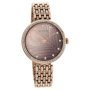 Titan 95129QM01 Purple Animalia watch with brown dial and brown strap, official product view 2