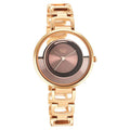 Titan 95140KM01 Raga Moments Of Joy Quartz Analog Watch with Brown Dial and Rose Gold Metal Strap for Women 35mm