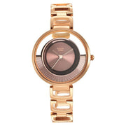 Titan 95140KM01 quartz analog watch for women with brown dial