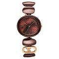 Titan 95146KD03 Raga Ceramics Quartz Analog Watch with Brown Mother of Pearl Dial and Brown Ceramic & Metal Strap for Women 25.4mm