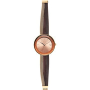 Titan 95153KM01 rose gold dial quartz analog watch for women