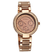 Titan 95187KD03 Purple Acetate watch with brown dial and two toned strap, official product view 2