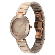 Titan 95189KC04 Purple Ceramics watch with pink dial and pink strap, official product view 3