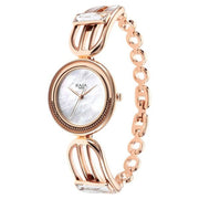 Titan 95200WM01 Raga Delight women's watch with mother of pearl dial and rose gold metal strap, watch detail