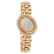 Titan 95202WM01F Raga Glimmers women's watch with mother of pearl dial and rose gold metal strap, dial and strap view