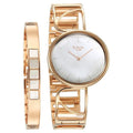 Titan 95226WM01F Raga Power Pearls Quartz Analog Watch with Mother of Pearl Dial and Rose Gold Metal Strap for Women 35mm