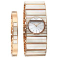 Titan 95234WM01F Raga Power Pearls Quartz Analog Watch with Mother of Pearl Dial and Rose Gold Metal Strap for Women 28mm