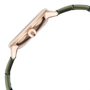 Titan 95248KM03 TGIF Quartz Analog Watch with Green Dial and Green Stainless Steel Strap for Women - side profile