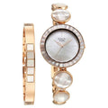 Titan 95250WM01F Raga Power Pearls Quartz Analog Watch with Mother of Pearl Dial and Rose Gold Metal strap for Women
