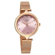 Titan 95268WM01 Raga Showstopper women's watch with rose gold dial and rose gold metal strap, alternate front view