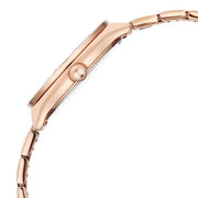 Titan 95289WM01 Purple Glamour Quartz Analog Watch with Date, Mother of Pearl Dial and Rose Gold Stainless Steel Strap for Women - side profile