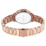 Titan 95289WM01 Purple Glamour Quartz Analog Watch with Date, Mother of Pearl Dial and Rose Gold Stainless Steel Strap for Women - caseback view