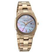 Titan 95295WM01 Workday Wonders Quartz Analog Watch with Date, Mother of Pearl Dial and Rose Gold Stainless Steel Strap for Women - alternate front view